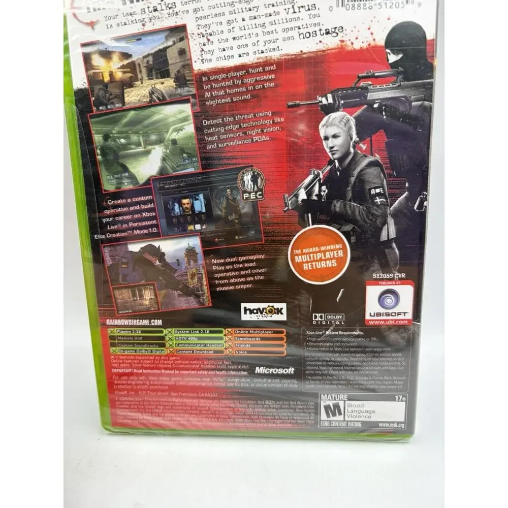 Tom Clancy's Rainbow Six: Lockdown (Microsoft Xbox, 2005) - Sealed - Free Ship